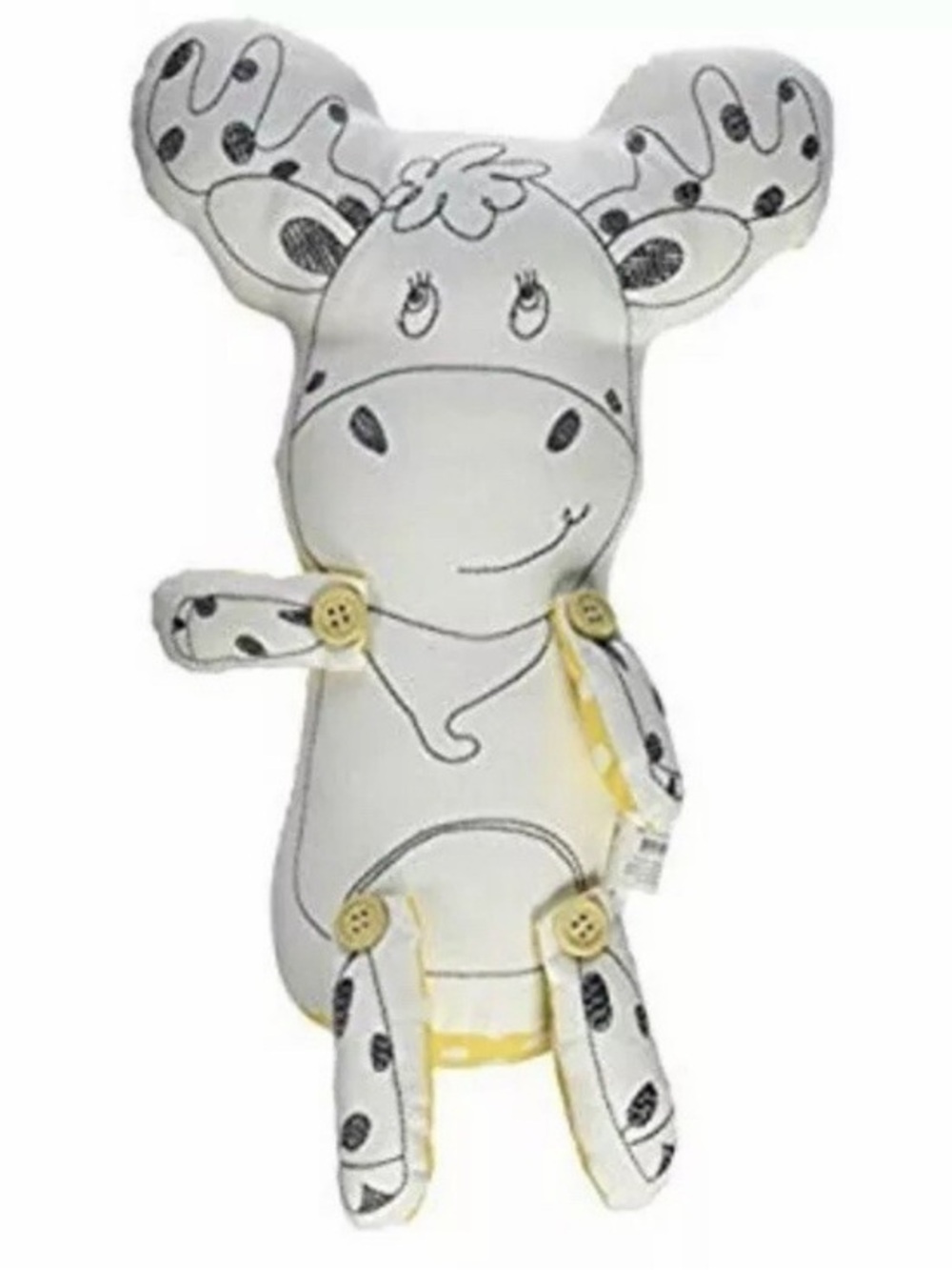 Pavilion Gift Company Murphy The Moose/Yellow Stitched & Stuffed Animal Toy
